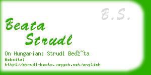 beata strudl business card